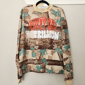 Post Malone Posty Co F-1 TRILLION CAMO LONG SLEEVE Shirt Size Large